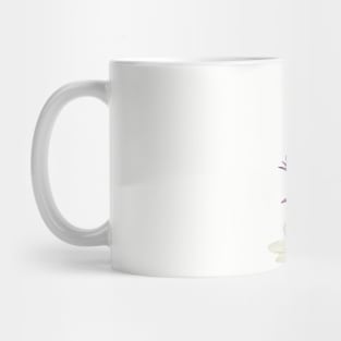 Elegant heart with flamingo and flowers Mug